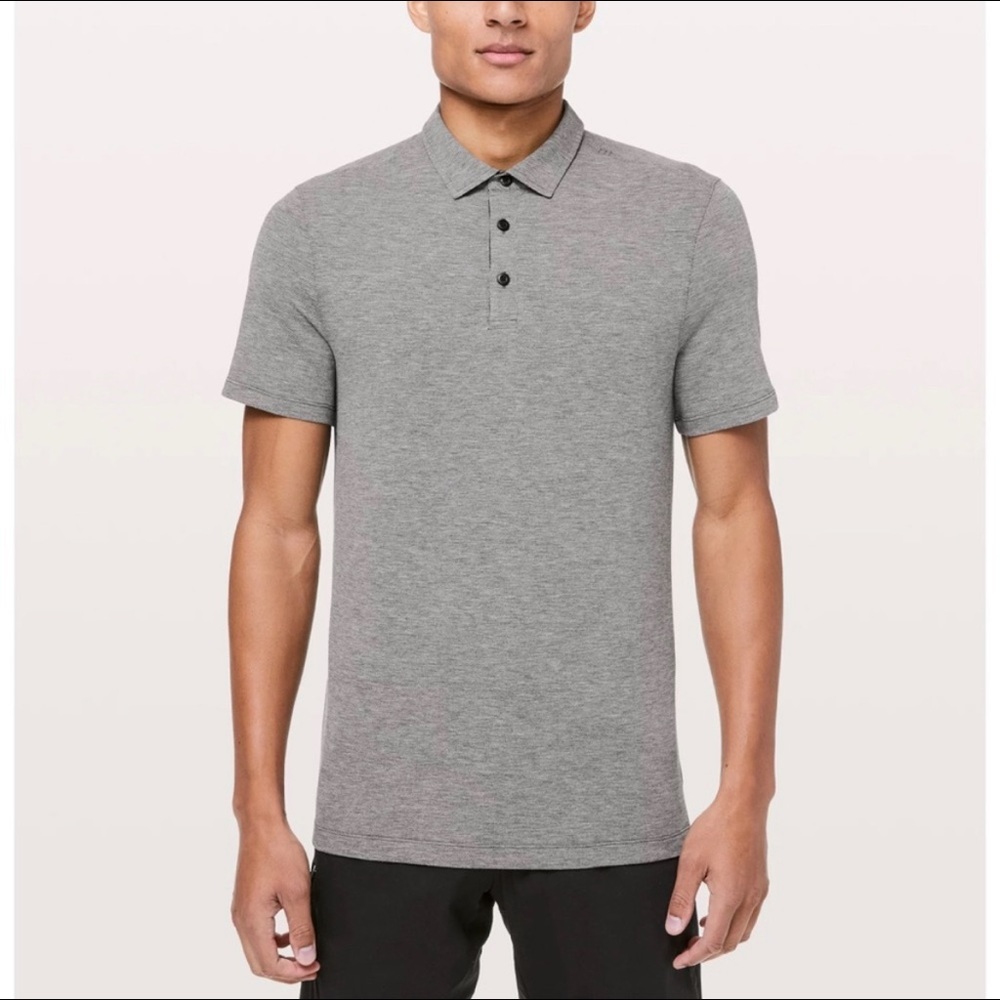 Lululemon Evolution Mens Gray Polo